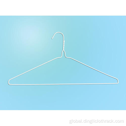 White Powder or Customized Color 16"13g White Powder Dry Cleaner Wire Suit Hanger Supplier